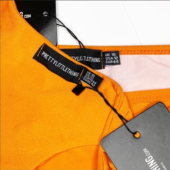 PLT NWT Orange Two Piece High Waisted Bikini - Picture 8 of 8